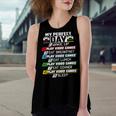 My Perfect Day Video Games Funny Cool 554 Shirt Women's Loose Fit Open Back Split Tank Top