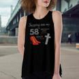 Stepping Into My 58Th Birthday With Gods Grace Mercy Heels Women's Loose Tank Top