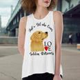 Copy Of Justagirlwholovesgoldenretrievers Women's Loose Fit Open Back Split Tank Top