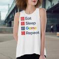 Eat Sleep Game Repeat Women's Loose Fit Open Back Split Tank Top