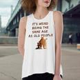 Its Weird Being The Same Age As Old People V9 Women's Loose Fit Open Back Split Tank Top