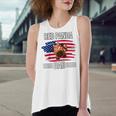Red Panda Us Flag 4Th Of July Fathers Day Red Panda Dad Women's Loose Fit Open Back Split Tank Top