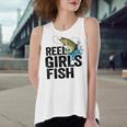 Reel Girl Fish Women's Loose Fit Open Back Split Tank Top