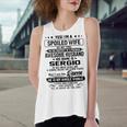Sergio Name Gift Spoiled Wife Of Sergio Women's Loose Fit Open Back Split Tank Top