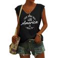 Womens 4Th Of July Pregnancy Announcement For Dad And Mum Bump Women's Vneck Tank Top