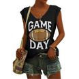 Football Player Vintage Game Day Women's V-neck Casual Sleeveless Tank Top