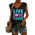 Live Love Cheer Cheerleading Lover Quote Cheerleader V2 Women's Vneck Tank Top