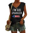 Womens Im His Sparkler His And Her 4Th Of July Matching Couples Women's Vneck Tank Top