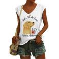 Copy Of Justagirlwholovesgoldenretrievers Women's V-neck Casual Sleeveless Tank Top