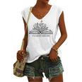 Its A Good Day To Read A Book And Flower Tee For Teacher Women's V-neck Tank Top
