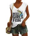 Reel Girl Fish Women's V-neck Casual Sleeveless Tank Top