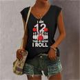 12 Years Old Bowling Party 12Th Birthday Is How I Roll Women's V-neck Tank Top