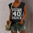 40Th Birthday Party Squad Dirty 40 Crew Birthday Matching Women's Vneck Tank Top