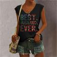 Womens 4Th Of July Fathers Day Usa Dad - Best Husband Ever Women's Vneck Tank Top