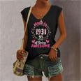 91 Years Old 91St Birthday Born In 1931 Girls Floral Women's V-neck Tank Top