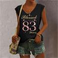 Blessed By God For 83 Years Old Birthday Party Women's V-neck Tank Top