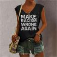 Distressed Equality Quote For Make Racism Wrong Again Women's V-neck Tank Top