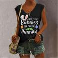 Forget The Bunnies Im Chasing Hunnies Funny Boys Easter Gift Women's V-neck Casual Sleeveless Tank Top