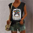 Free Mom Hugs Messy Bun Lgbt Pride Rainbow V2 Women's V-neck Tank Top