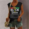 Junenth Black Queen Nutritional Facts Freedom Day Women's V-neck Tank Top