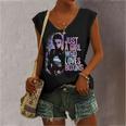 Just A Girl Who Loves Boxing Ink Splatter Women's V-neck Casual Sleeveless Tank Top