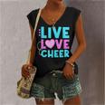 Live Love Cheer Cheerleading Lover Quote Cheerleader V2 Women's Vneck Tank Top