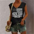 Womens Papa Dad Bruh Fathers Day 4Th Of July Us Vintage 2022 Women's Vneck Tank Top