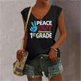 Peace Out 1St Grade Last Day Of School Teacher Girl Boy Women's V-neck Tank Top