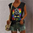 Be You Pride Lgbtq Gay Lgbt Ally Rainbow Flag Woman Face Women's V-neck Tank Top