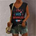 Im His Sparkler 4Th Of July Fireworks Matching Couples Women's Vneck Tank Top