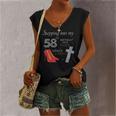 Stepping Into My 58Th Birthday With Gods Grace Mercy Heels Women's V-neck Tank Top
