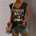 Welcome Back To School Happy First Day 488 Shirt Women's V-neck Casual Sleeveless Tank Top