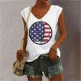 Basketball Fourth July 4Th Sports Patriotic Women's V-neck Tank Top