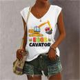 Excavator Shirts For Toddler Boys Girls Easter Eggs Cavator Women's V-neck Casual Sleeveless Tank Top