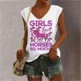 Girls Love Hhoresed So Much Women's V-neck Casual Sleeveless Tank Top