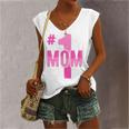 Hashtag Number One Mom Idea Mama Women's V-neck Tank Top