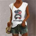 Mom Life And Fire Wife Firefighter Patriotic American Women's V-neck Tank Top