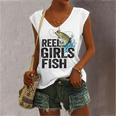 Reel Girl Fish Women's V-neck Casual Sleeveless Tank Top