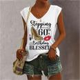 Womens Stepping Into My 60Th Birthday Blessed Womens 60 Years Old Women's Vneck Tank Top