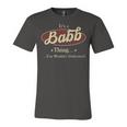 Babb Shirt Personalized Name GiftsShirt Name Print T Shirts Shirts With Names Babb Unisex Jersey Short Sleeve Crewneck Tshirt