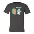 Cute Dancing Hedgehog & Rabbit Cartoon Art Jersey T-Shirt