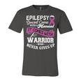 Epilepsy Doesnt Come With A Manual It Comes With A Warrior Who Never Gives Up Purple Ribbon Epilepsy Epilepsy Awareness Unisex Jersey Short Sleeve Crewneck Tshirt