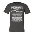 Father Grandpa I Am A Proud Wife Of A Crazy Husband He May Seem Quiet And Reserved104 Family Dad Unisex Jersey Short Sleeve Crewneck Tshirt