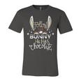 Follow The Bunny He Has Chocolate Unisex Jersey Short Sleeve Crewneck Tshirt