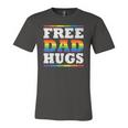 Free Dad Hugs Rainbow Lgbt Pride Fathers Day Jersey T-Shirt