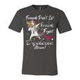 Friends Dont Let Friends Fight Dyslexia Alone Unicorn Grey Ribbon Dyslexia Dyslexia Awareness Unisex Jersey Short Sleeve Crewneck Tshirt