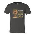 Fully Vaccinated By The Blood Of Jesus Cross Faith Christian Unisex Jersey Short Sleeve Crewneck Tshirt