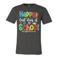 Funny Happy Last Day Of School Hello Summer Multicolored Unisex Jersey Short Sleeve Crewneck Tshirt