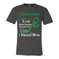 Glaucoma Dad Most People Never Meet Their Hero I Raised Mine Green Ribbon Glaucoma Glaucoma Awareness Unisex Jersey Short Sleeve Crewneck Tshirt