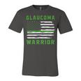 Glaucoma Warrior Usa Flag United States Flag Green Ribbon Glaucoma Glaucoma Awareness Unisex Jersey Short Sleeve Crewneck Tshirt